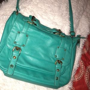 Turquoise hand bag